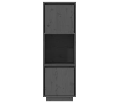 vidaXL Highboard Grau 38x35x117 cm Massivholz Kiefer