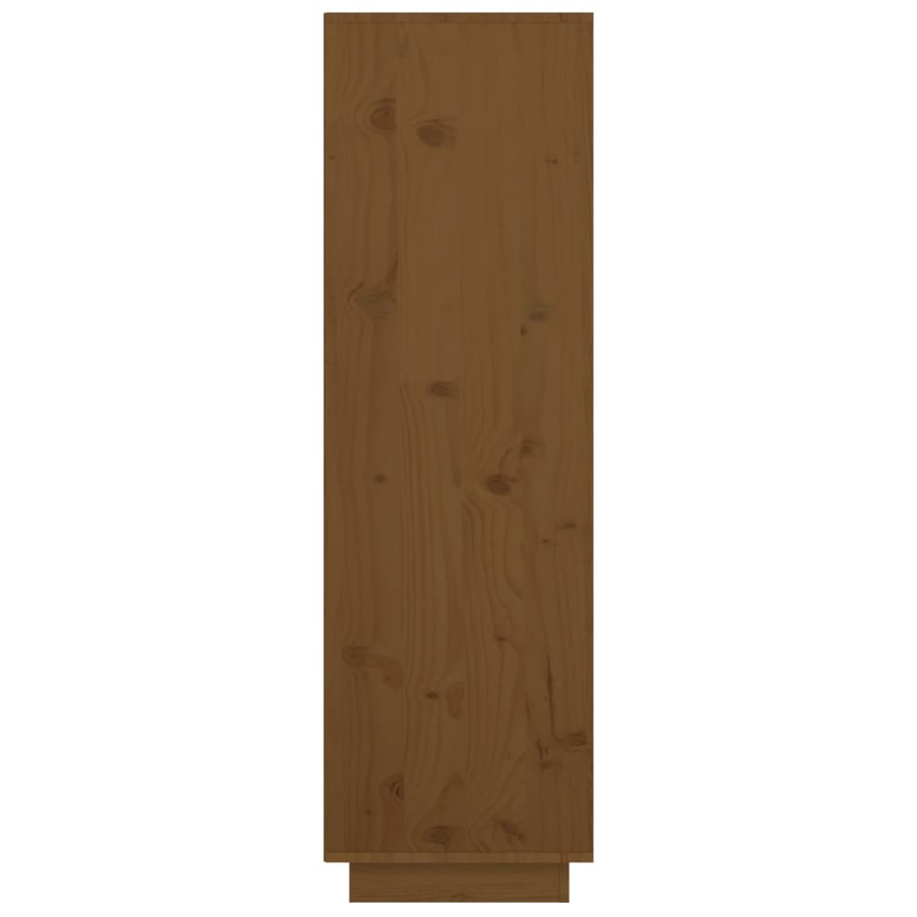 Komoda medově hnědá 38 x 35 x 117 cm masivní borové dřevo
