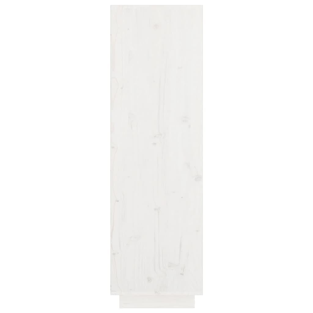 Komoda bílá 74 x 35 x 117 cm masivní borové dřevo