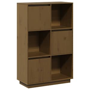 Komoda medově hnědá 74 x 35 x 117 cm masivní borové dřevo - obrázek 2