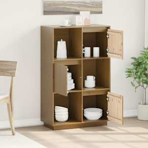 vidaXL Komoda medově hněd&aacute; 74 x 35 x 117 cm masivn&iacute; borov&eacute; dřevo