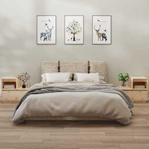 Nočna omarica 2 kosa 60x34x51 cm trdna borovina