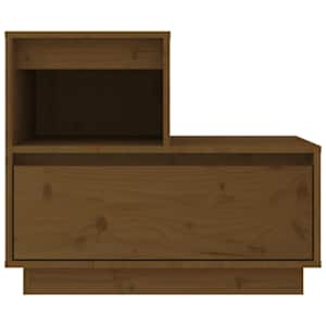 vidaXL Table de chevet Marron miel 60x34x51 cm Bois de pin solide
