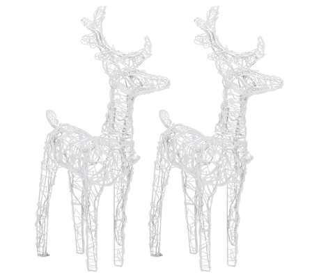 vidaXL Christmas Reindeers 2 pcs Blue 80 LEDs Acrylic