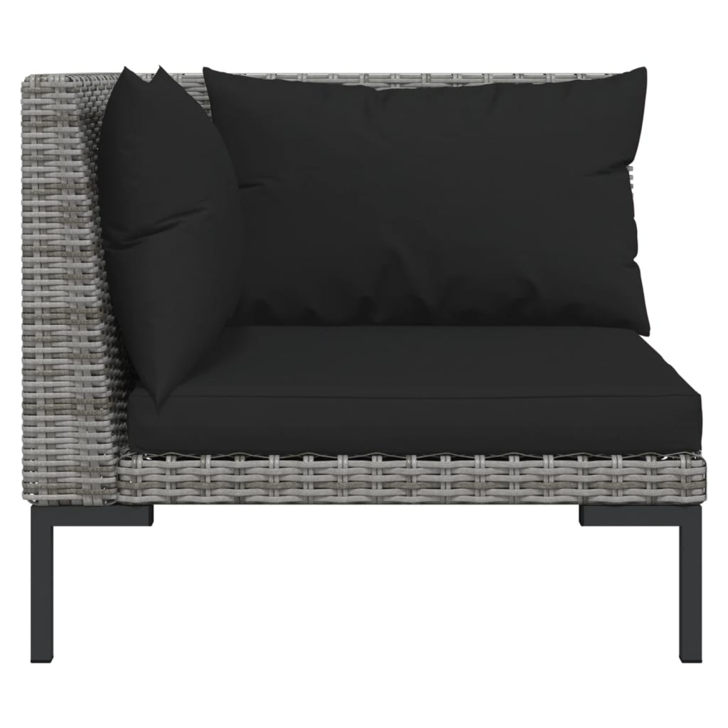 Trendy 6 Piece Poly Rattan Patio Lounge Set with Cushions vidaXL - Picture 37 of 83