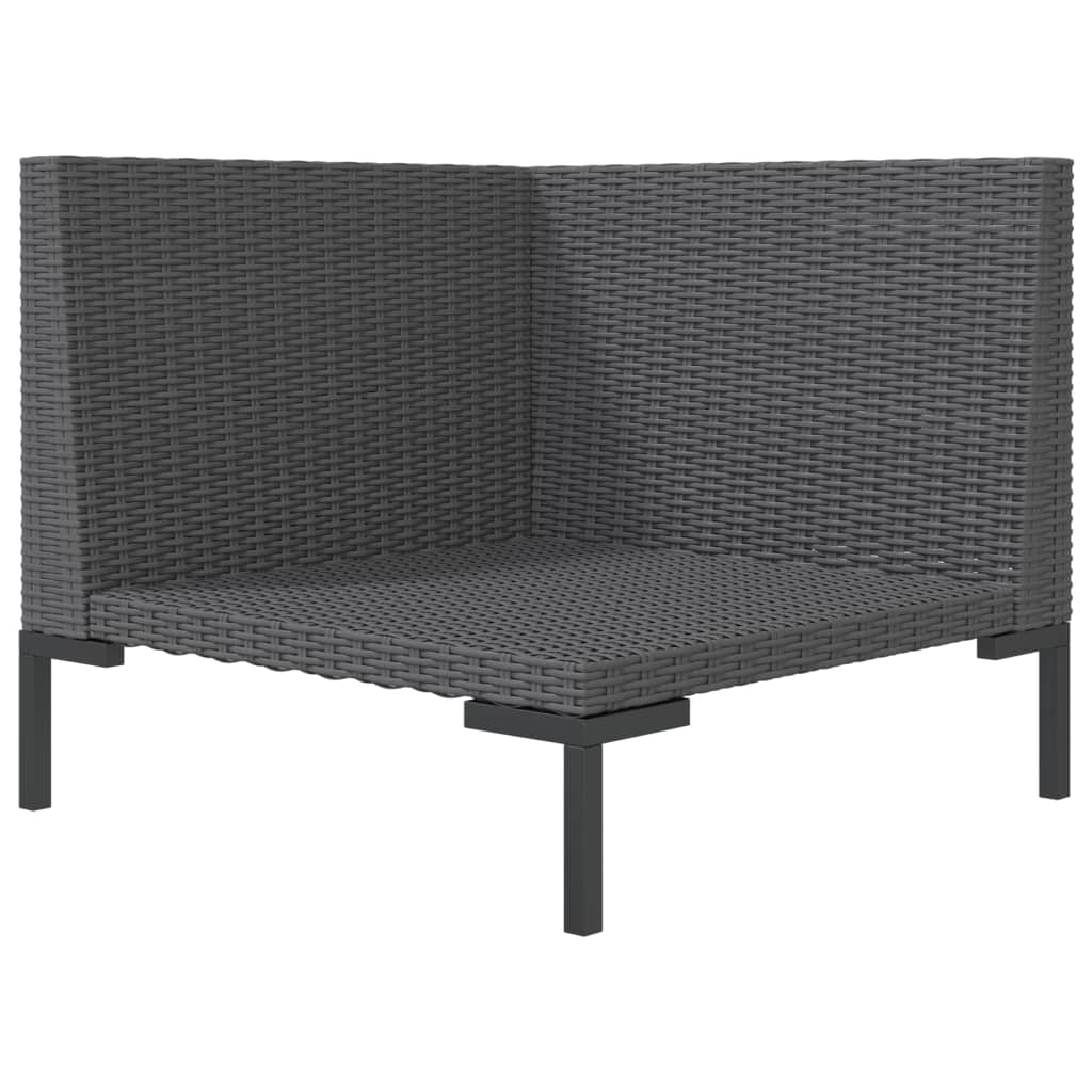 Trendy 6 Piece Poly Rattan Patio Lounge Set with Cushions vidaXL - Picture 80 of 83