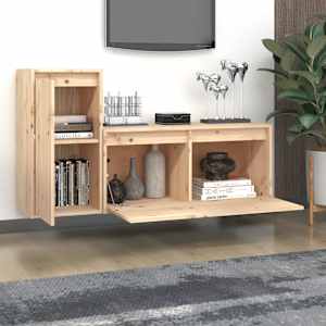 vidaXL Meubles TV 2 pcs Bois massif de pin
