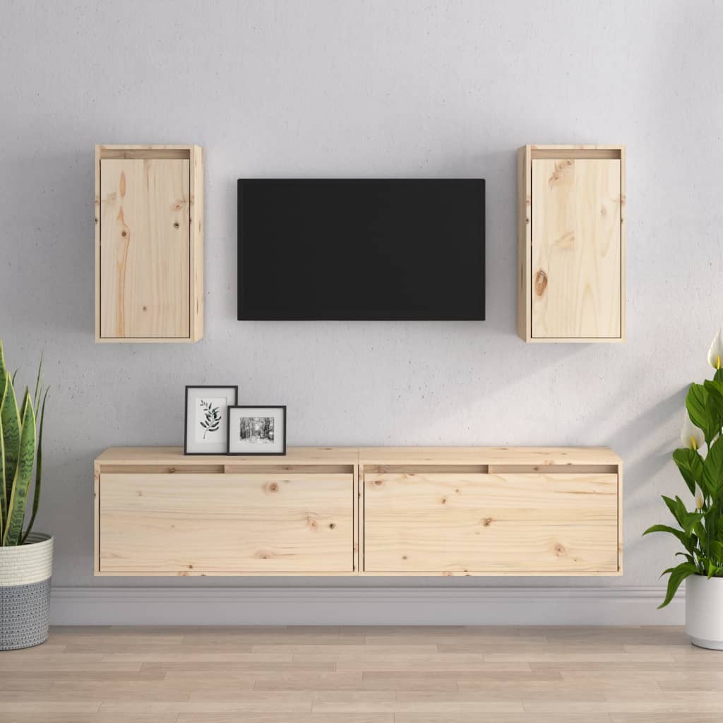 vidaXL Tv-meubelen 4 st massief grenenhout