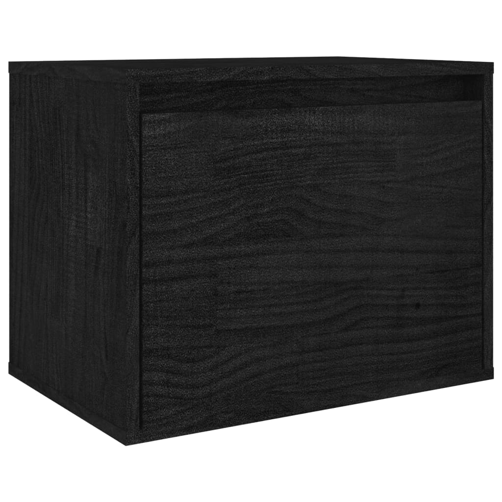 Televizoriaus spintelės, 6vnt., juodos, pušies medienos masyvas | Stepinfit.lt