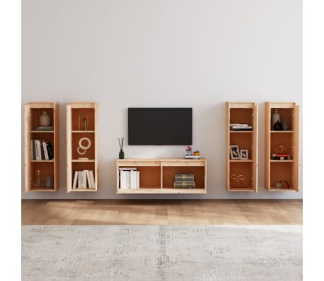 vidaXL Meubles TV 5 pcs Bois massif de pin