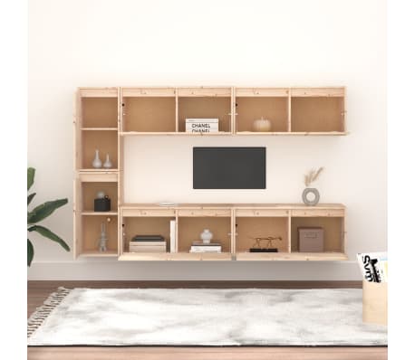 vidaXL Meubles TV 6 pcs Bois massif de pin