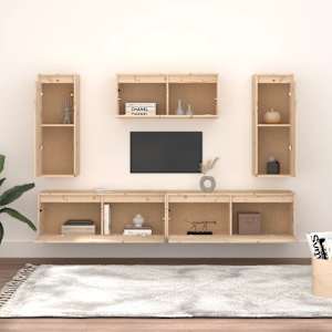 vidaXL Meubles TV 5 pcs Bois massif de pin