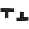 vidaXL telerikapid 6 tk, must, m&auml;nnipuit