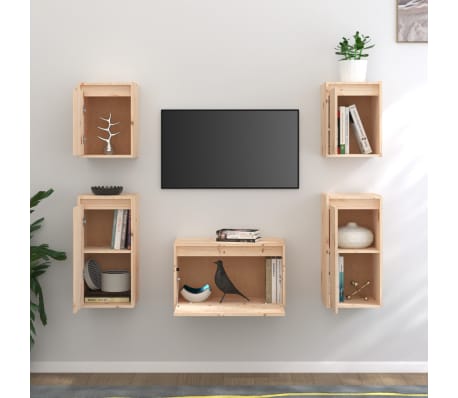 vidaXL Meubles TV 5 pcs Bois massif de pin