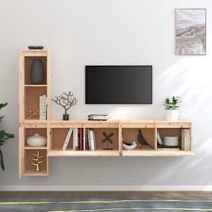 vidaXL Meubles TV 4 pcs Bois massif de pin