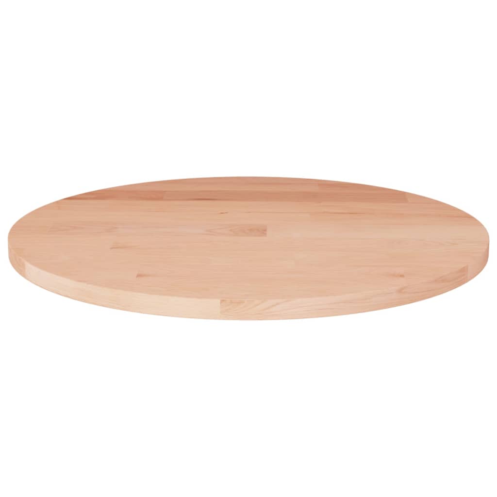 Runde Tischplatte Ø30×1,5 cm Unbehandeltes Massivholz Eiche
