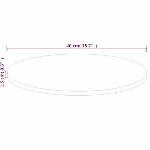 Kulatá stolní deska Ø40x1,5 cm masivní dub bez povrchové úpravy - obrázek 4
