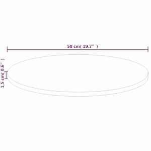 Kulatá stolní deska Ø50x1,5 cm masivní dub bez povrchové úpravy - obrázek 4