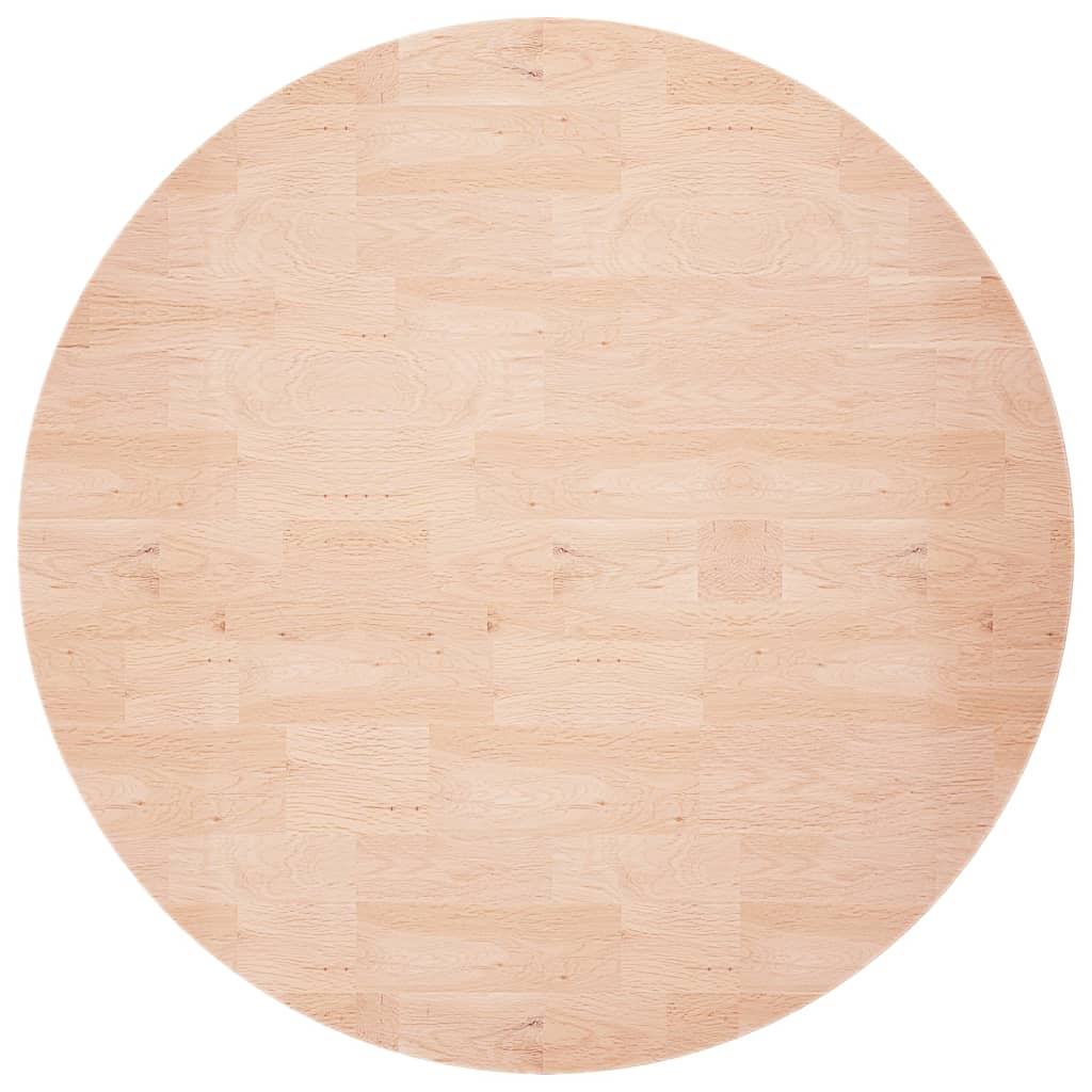 vidaXL Tafelblad rond Ø80x1,5 cm onbehandeld massief eikenhout