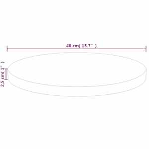 Kulatá stolní deska Ø40x2,5 cm masivní dub bez povrchové úpravy - obrázek 4