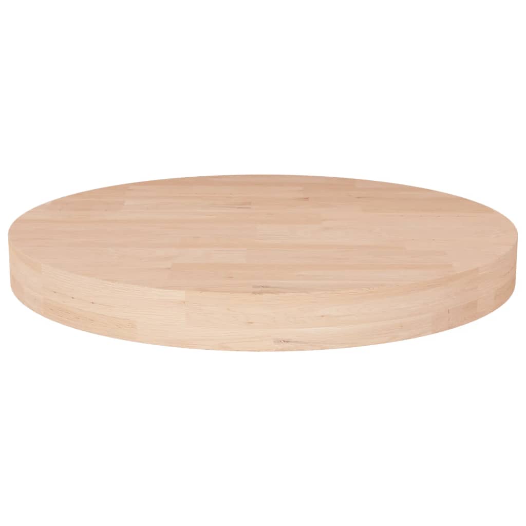 Petrashop  Kulatá stolní deska Ø 40x4 cm masivní dub bez povrchové úpravy