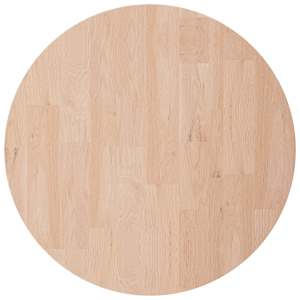 Kulatá stolní deska Ø 50x4 cm masivní dub bez povrchové úpravy - obrázek 2