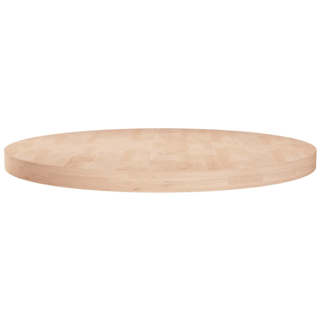 vidaXL Dessus de table rond Ø60x4 cm Bois de chêne massif non traité