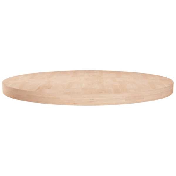 vidaXL &uuml;mmargune lauaplaat, &Oslash;70 x 4 cm, t&ouml;&ouml;tlemata tammepuit