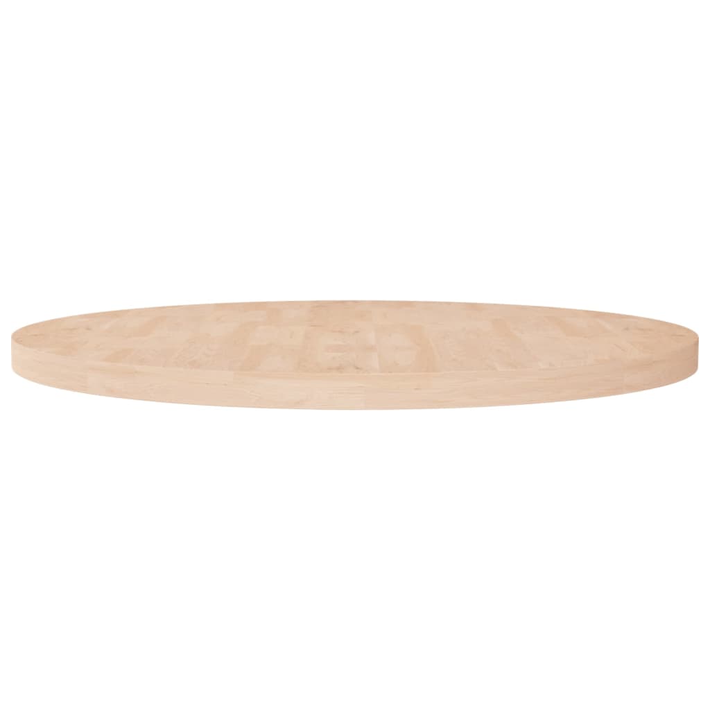 Kulatá stolní deska Ø 90x4 cm masivní dub bez povrchové úpravy