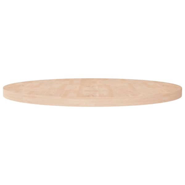 vidaXL &uuml;mmargune lauaplaat, &Oslash;90 x 4 cm, t&ouml;&ouml;tlemata tammepuit