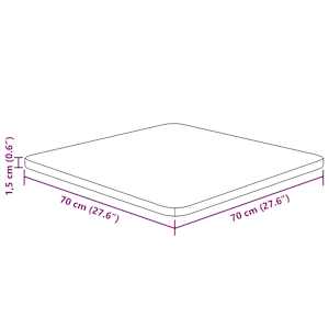 Čtvercová stolní deska 70x70x1,5 cm masivní dub bez úprav - obrázek 4