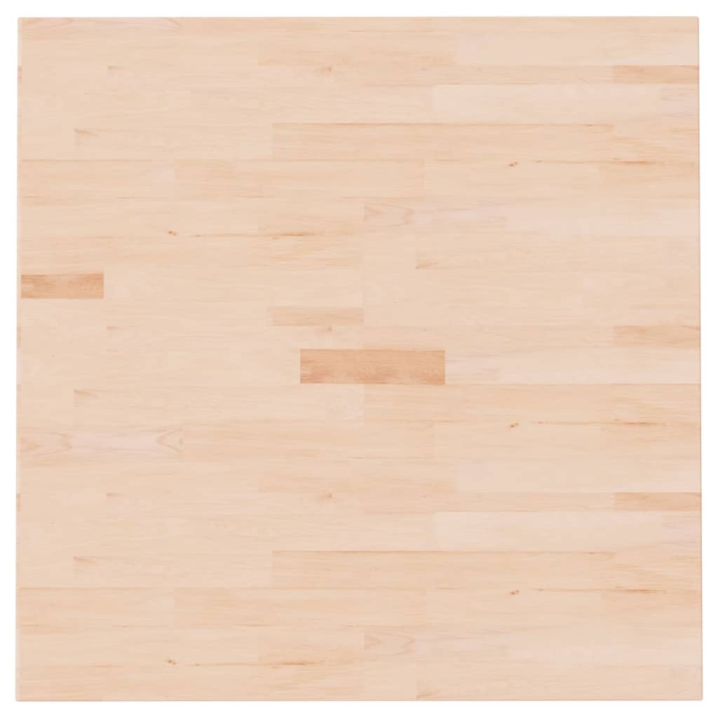 vidaXL Tablero de mesa cuadrada madera de roble sin tratar 80x80x1,5cm