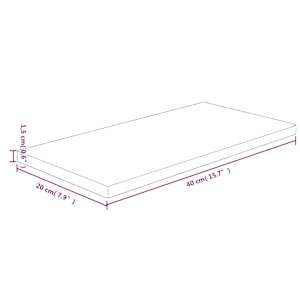 Policová deska 40x20x1,5 cm masivní dubové dřevo bez úprav - obrázek 4