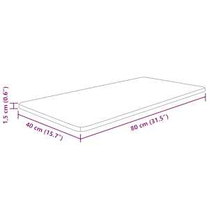 Koupelnová deska 80 x 40 x 1,5 cm neošetřené masivní dřevo - obrázek 4