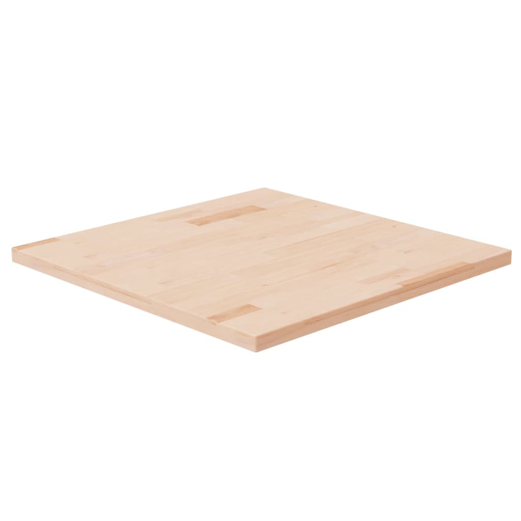 vidaXL firkantet bordplade 60x60x2,5 cm ubehandlet massivt egetræ