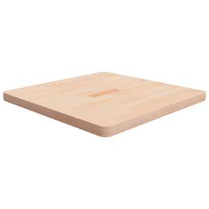 Kvadratna mizna plošča 70x70x4 cm neobdelana trdna hrastovina