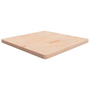 Kvadratna mizna plošča 80x80x4 cm neobdelana trdna hrastovina