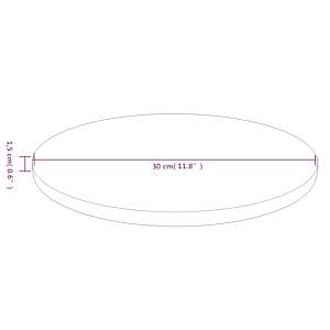 Kulatá stolní deska světle hnědá Ø30x1,5cm ošetřený masivní dub - obrázek 4