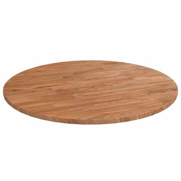vidaXL &uuml;mmargune lauaplaat, helepruun, &Oslash;50x1,5 cm, t&ouml;&ouml;deldud tammepuit