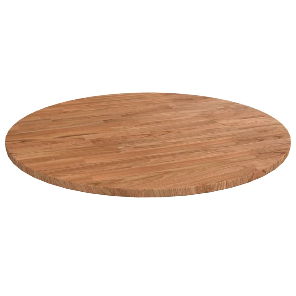 Kulatá stolní deska světle hnědá Ø60x1,5cm ošetřený masivní dub