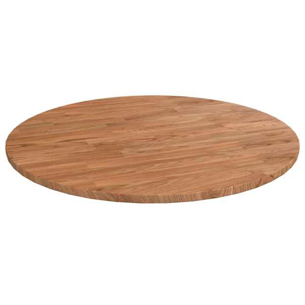 vidaXL &uuml;mmargune lauaplaat, helepruun, &Oslash;60x1,5 cm, t&ouml;&ouml;deldud tammepuit