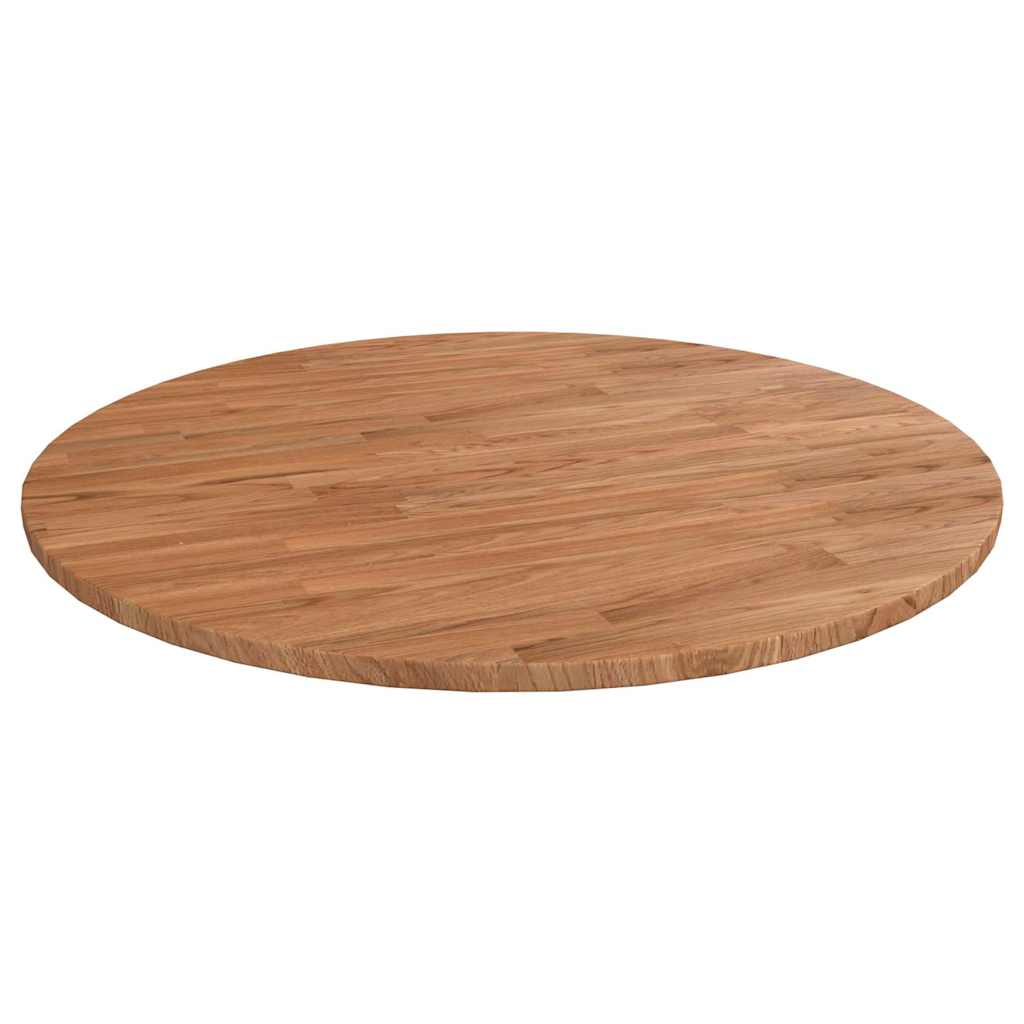 vidaXL Kulatá stolní deska světle hnědá Ø70x1,5cm ošetřený masivní dub