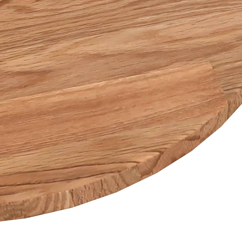 Kulatá stolní deska světle hnědá Ø80x1,5cm ošetřený masivní dub