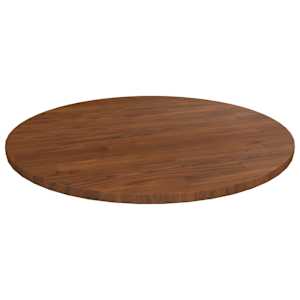 Okrogla mizna plošča temno rjava Ø50x1,5 cm trdna hrastovina