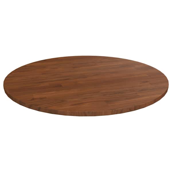 vidaXL &uuml;mmargune lauaplaat, tumepruun, &Oslash;70x1,5 cm, t&ouml;&ouml;deldud tammepuit