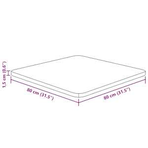 Čtvercová stolní deska světle hnědá 80x80x1,5 cm ošetřený dub - obrázek 4
