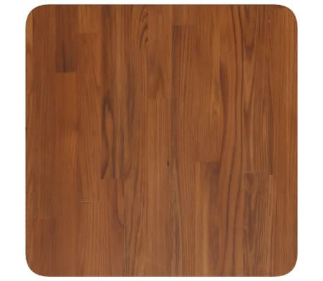 vidaXL Dessus de table carré Marron foncé40x40x1,5cm Bois chêne traité