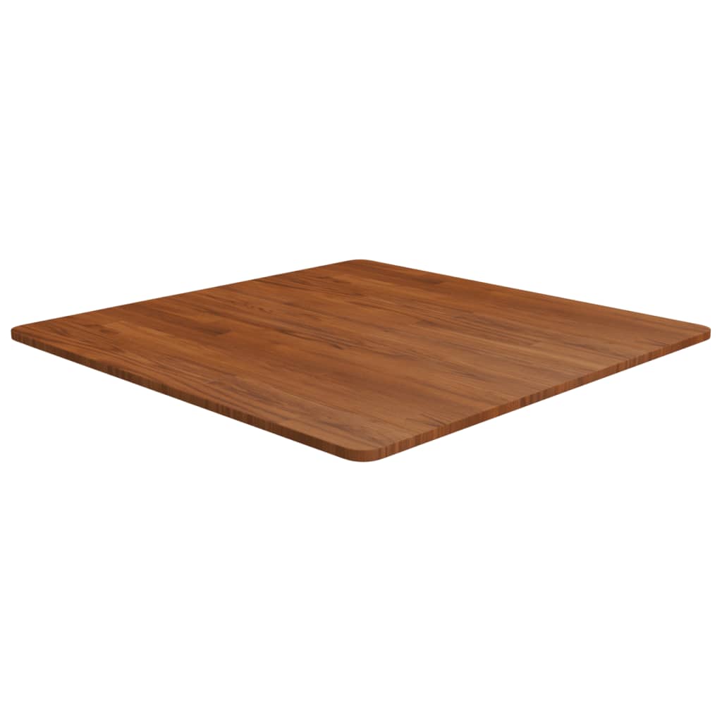 Dessus de table carré Marron foncé80x80x1,5cm Bois chêne traité