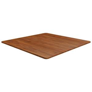 Kvadratna mizna plošča tem. rjava 90x90x1,5 cm trdna hrastovina