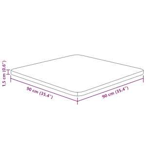 Čtvercová stolní deska tmavě hnědá 90x90x1,5 cm ošetřený dub - obrázek 4